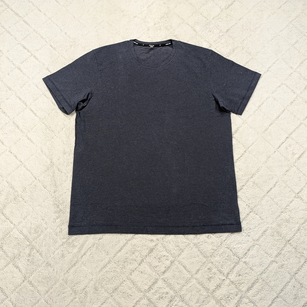 Public Rec Shirt Men's XXL Blue Heather Navy Go-To Crew Tee Relax Athletic Pima